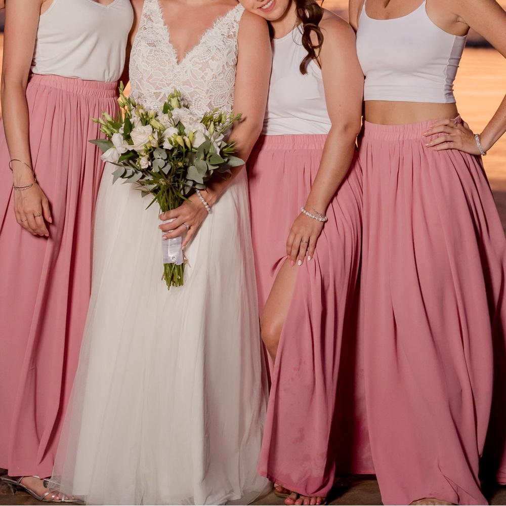 Chicwish - Chiffon lavender maxi skirt